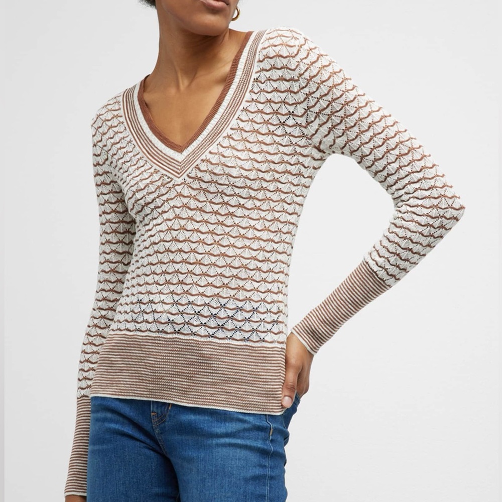 Veronica Beard Zinya V-Neck Sweater